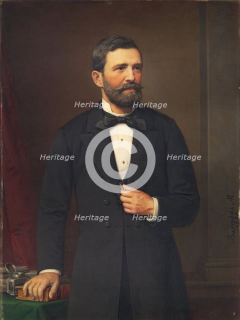 Portrait of a Man, 1890. Creator: Miklos Barabas.