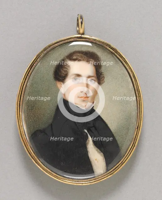 Portrait of a Man, 1836. Creator: William Lockwood (American, 1834-1847).
