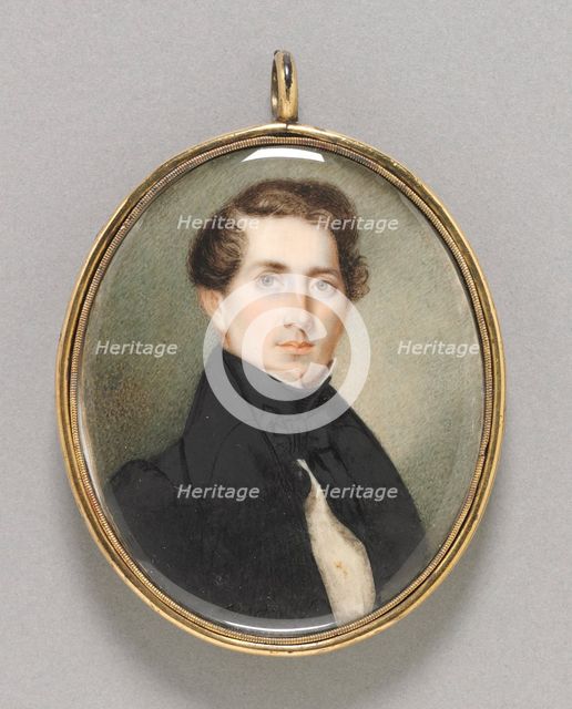 Portrait of a Man, 1836. Creator: William Lockwood (American, 1834-1847).