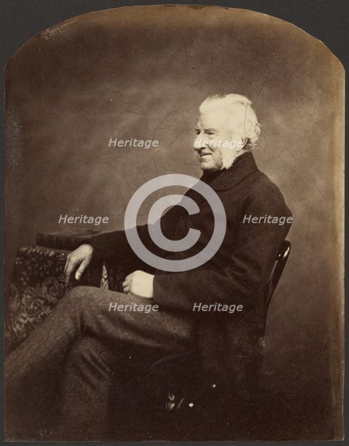 Portrait of a Man, 3/4 view, about 1852-1862. Creator: Roger Fenton.