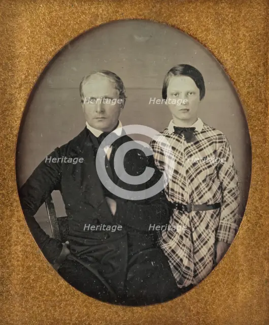 Portrait of a Man and Boy, about 1848-1850. Creator: Unknown.