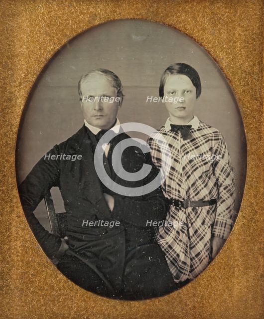 Portrait of a Man and Boy, about 1848-1850. Creator: Unknown.