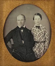 Portrait of a Man and Boy, about 1848-1850. Creator: Unknown