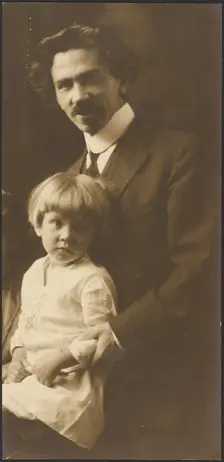Portrait of a Man and Child, 1907-1943. Creator: Louis Fleckenstein