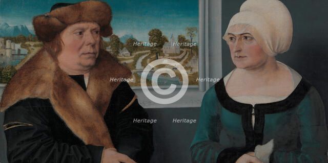 Portrait of a Man and His Wife (Lorenz Kraffter and Honesta Merz?), 1512. Creator: Ulrich Apt the Elder.