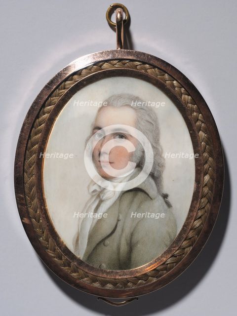 Portrait of a Man and Portrait of a Woman (pair), c. 1795. Creator: Nathaniel Plimer (British, 1757-1822).