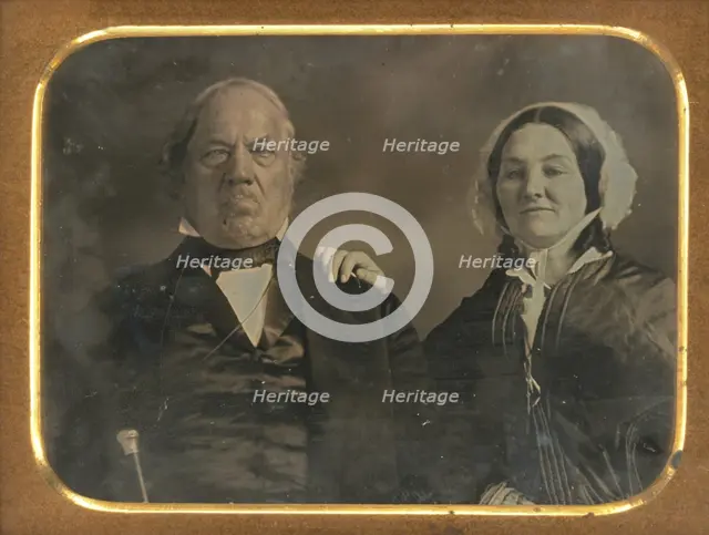 Portrait of a Man and Woman, about 1850. Creator: Unknown.