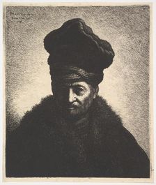 Portrait of a Man, after Rembrandt, 1633. Creator: Jan Georg van Vliet