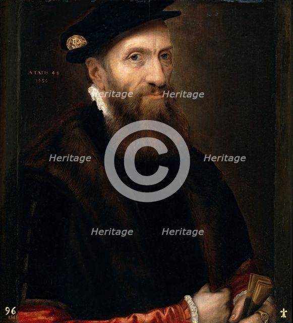 Portrait of a Man aged 48, 1555. Creator: Frans Floris.