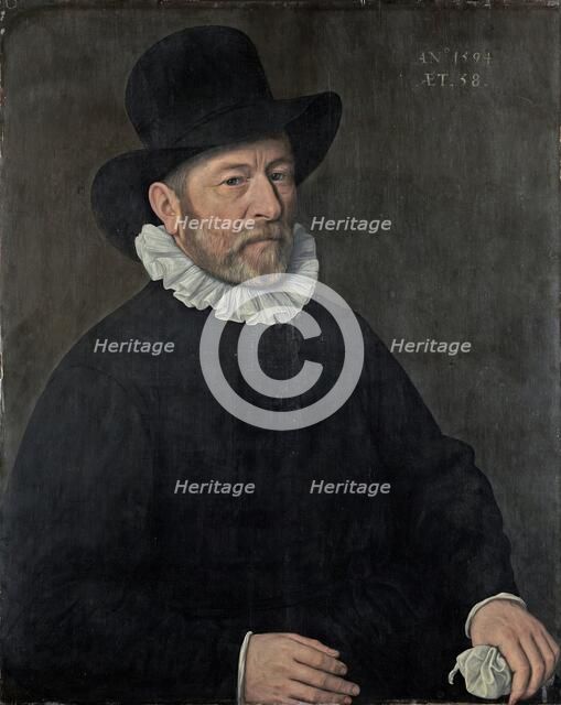 Portrait of a Man aged Fifty-eight, 1594. Creator: Cornelius Ketel.
