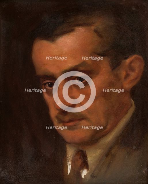 Portrait of a Man, around 1925. Creator: Milan Thomka Mitrovsky.