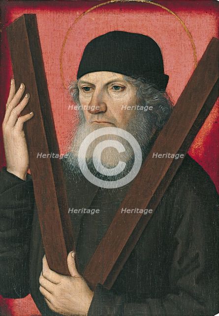 Portrait of a Man as Saint Andrew. Artist: Master of the Magdalen Legend (active ca 1483-1527)