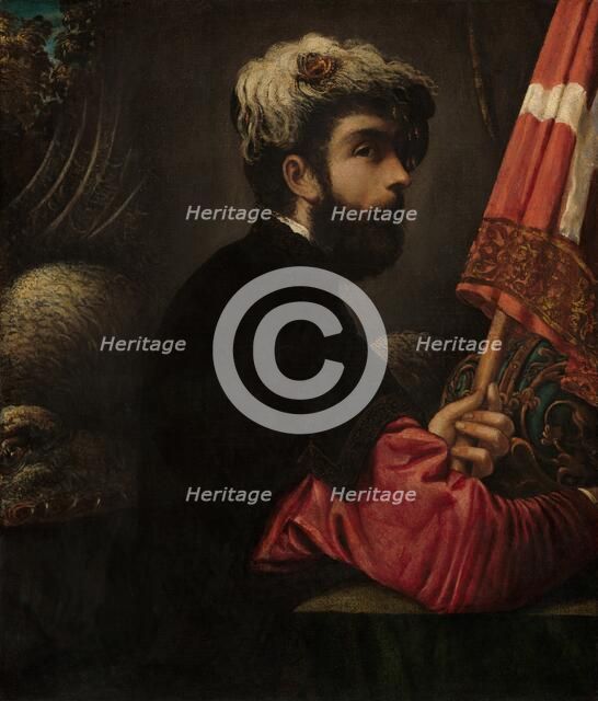 Portrait of a Man as Saint George, c. 1620s. Creator: Giuseppe Caletti.