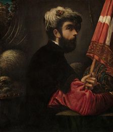 Portrait of a Man as Saint George, c. 1620s. Creator: Giuseppe Caletti
