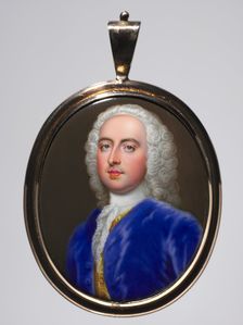 Portrait of a Man, c. 1735. Creator: Christian Friedrich Zincke (German, 1683/85-1767)