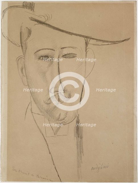 Portrait of a Man, c. 1915. Creator: Modigliani, Amedeo (1884-1920).