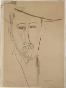 Portrait of a Man, c. 1915. Creator: Modigliani, Amedeo (1884-1920)