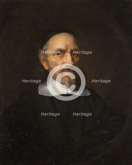 Portrait of a Man Dressed in Black, c1675. Creator: copy after Nicolaes Maes?.