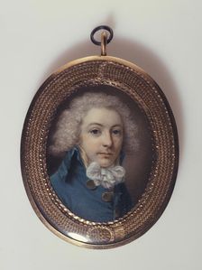 Portrait of a man dressed in blue, c1795. Creator: Abraham Daniel