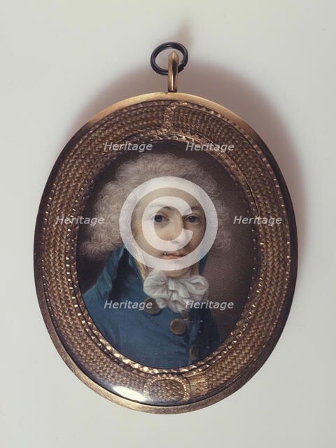 Portrait of a man dressed in blue, c1795. Creator: Abraham Daniel.
