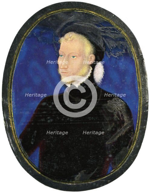 Portrait of a man, enamel, painted on copper, 16th century, (1931). Artist: Leonard Limosin