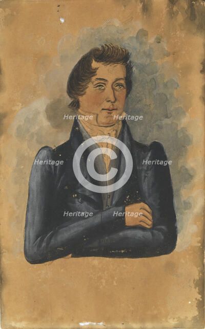 Portrait of a Man, early 19th century. Creator: Jacob Maentel.