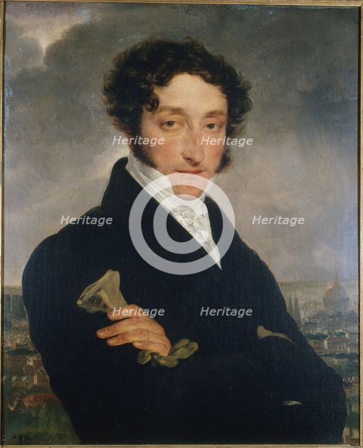 Portrait of a man, formerly identified as Charles Nodier (1780-1877), man of letters, c1830. Creator: Unknown.