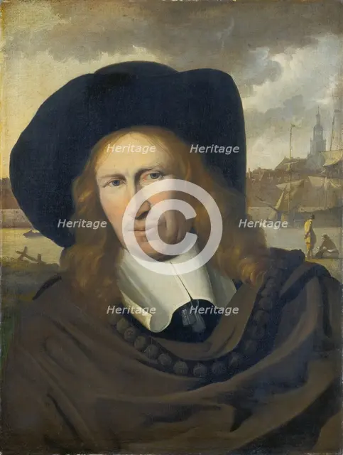 Portrait of a Man from the City of Emden, c1675-1680. Creator: Ludolf Backhuysen I.