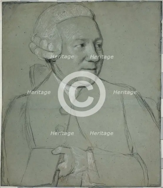 Portrait of a Man Holding a Book, Turned to the Right, 1758/62. Creator: Jean-Etienne Liotard.