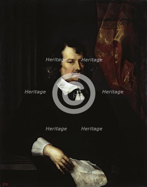 Portrait of a Man Holding a Letter, 1650. Creator: Pieter Thijs.