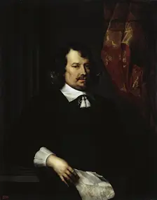 Portrait of a Man Holding a Letter, 1650. Creator: Pieter Thijs