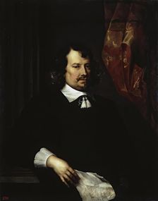Portrait of a Man Holding a Letter, 1650. Creator: Pieter Thijs