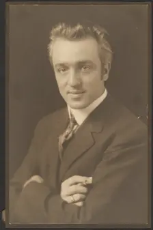 Portrait of a Man Holding Cigar, 1907-1924. Creator: Louis Fleckenstein