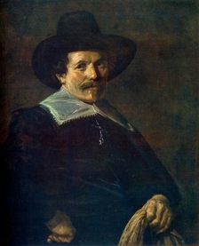 Portrait of a Man holding Gloves c1645, (1912).Artist: Frans Hals