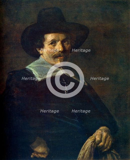 'Portrait of a Man holding Gloves', c1645, (1912).Artist: Frans Hals