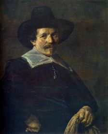 Portrait of a Man holding Gloves c1645, (1912).Artist: Frans Hals