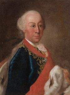 Portrait of a Man in a Tailcoat and an Ermine Cloak, 18th century. Creator: Unknown