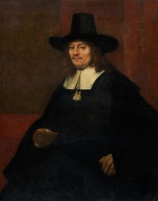 Portrait of a Man in a Tall Hat, c. 1663. Creator: Rembrandt Harmensz van Rijn