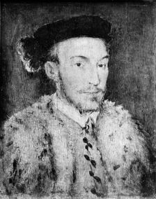 Portrait of a Man in a White Fur Coat. Creator: Unknown