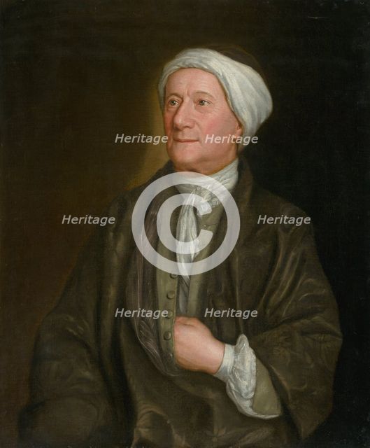 Portrait of a man in a dressing gown, 1730-1740. Creator: John Smibert.