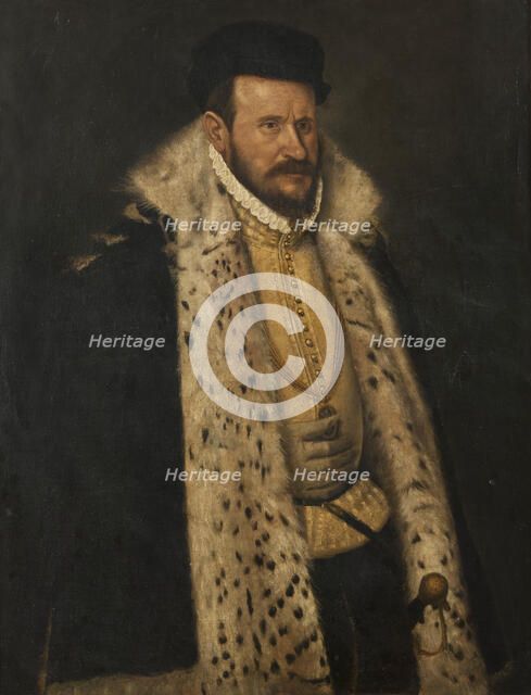 Portrait of a Man in a Furlined Coat, c16th century. Creator: School of Giovanni Battista Moroni.