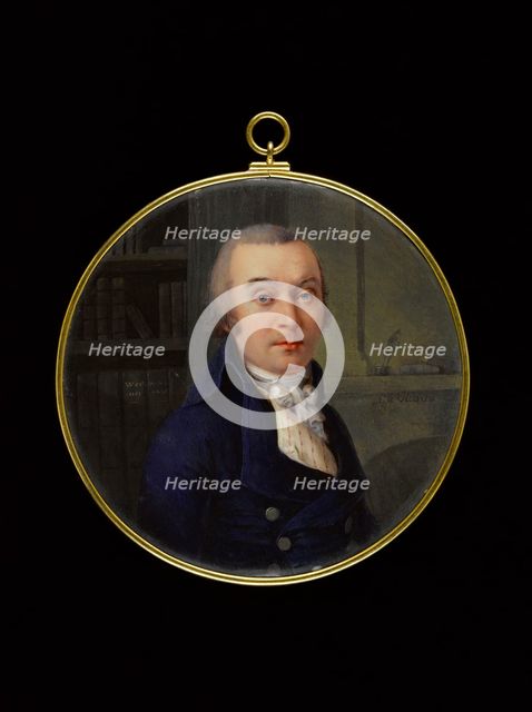 Portrait of a man in a library, between 1800 and 1810. Creator: Henri Leveque.