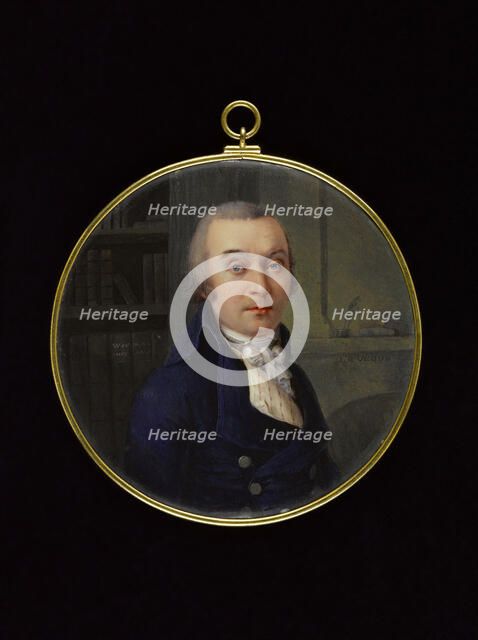 Portrait of a man in a library, between 1800 and 1810. Creator: Henri Leveque.