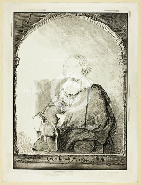 Portrait of a Man in an Arm Chair..., published 1821. Creator: Christian Josi.