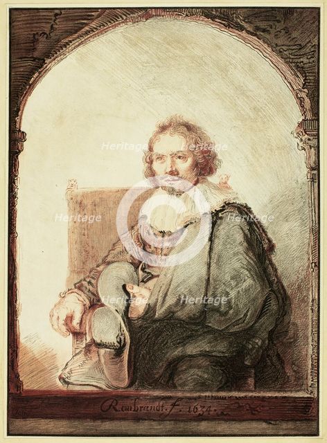 Portrait of a Man in an Arm Chair..., published 1821. Creator: Christian Josi.
