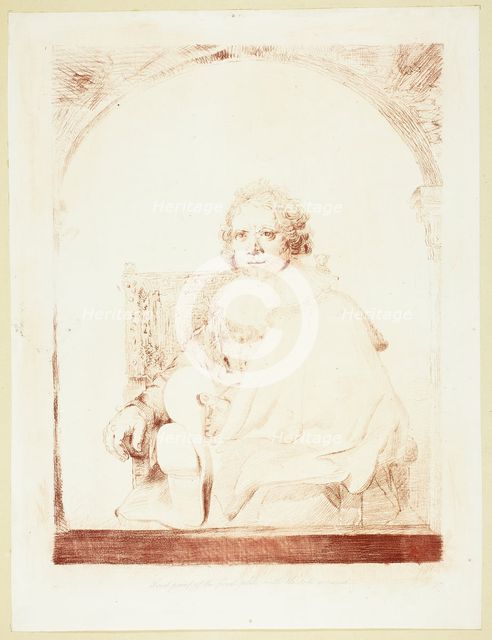 Portrait of a Man in an Arm Chair..., published 1821. Creator: Christian Josi.