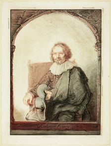 Portrait of a Man in an Arm Chair..., published 1821. Creator: Christian Josi