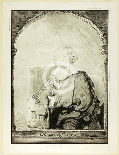Portrait of a Man in an Arm Chair..., published 1821. Creator: Christian Josi.