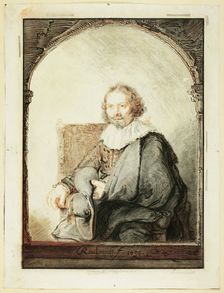 Portrait of a Man in an Arm Chair..., published 1821. Creator: Christian Josi