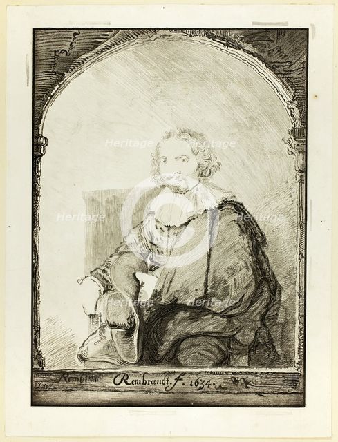 Portrait of a Man in an Arm Chair..., published 1821. Creator: Christian Josi.